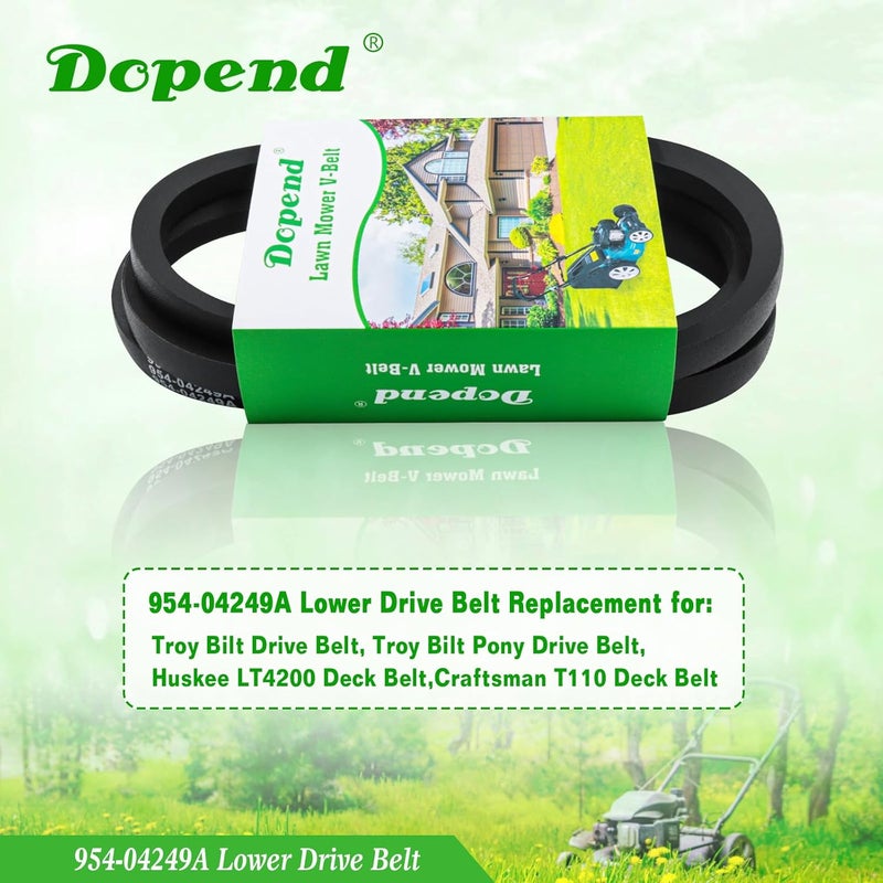 Dopend 954-04249A Lower Drive Belt 5/8'' x 71'' for Craftsman T110, Huskee LT4200, MTD, Troy Bilt 42 inch Deck, Replaces 954-04249 Lower Drive Belt 754-04249, 745-04249A - Image 2